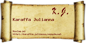 Karaffa Julianna névjegykártya
